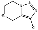 3-chloro-4,5,6,7-tetrahydro-[1,2,3]triazolo[1,5-a]pyrazine 化学構造式