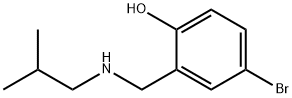 4-bromo-2-{[(2-methylpropyl)amino]methyl}phenol 化学構造式