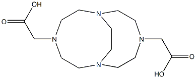 1,4,7,10-Tetraazabicyclo[5.5.2]tetradecane-4,10-diacetic acid Struktur