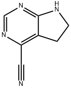 6,7-dihydro-5H-pyrrolo[2,3-d]pyrimidine-4-carbonitrile 化学構造式