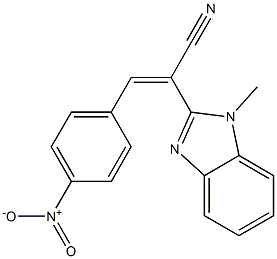 (E)-2-(1-methyl-1H-benzo[d]imidazol-2-yl)-3-(4-nitrophenyl)acrylonitrile Structure