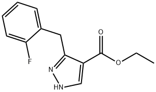 ethyl 5-[(2-fluorophenyl)methyl]-1H-pyrazole-4-carboxylate Structure