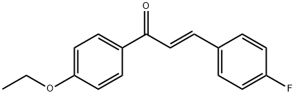 (2E)-1-(4-エトキシフェニル)-3-(4-フルオロフェニル)プロプ-2-エン-1-オン 化学構造式