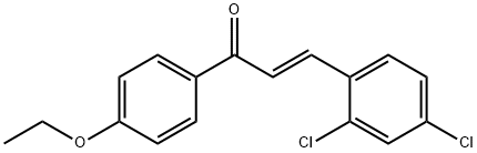 (2E)-3-(2,4-dichlorophenyl)-1-(4-ethoxyphenyl)prop-2-en-1-one,1582302-82-6,结构式