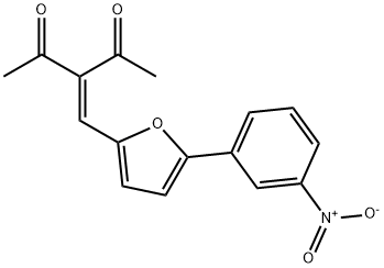 3-[[5-(3-nitrophenyl)furan-2-yl]methylidene]pentane-2,4-dione Struktur