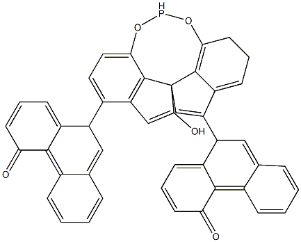 (S)-6,6'-双(9-菲基)螺环二酚磷酸酯 结构式