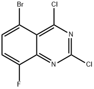 5-bromo-2,4-dichloro-8-fluoroquinazoline Struktur