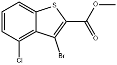 3-Bromo-4-chloro-benzo[b]thiophene-2-carboxylic acid methyl ester 结构式