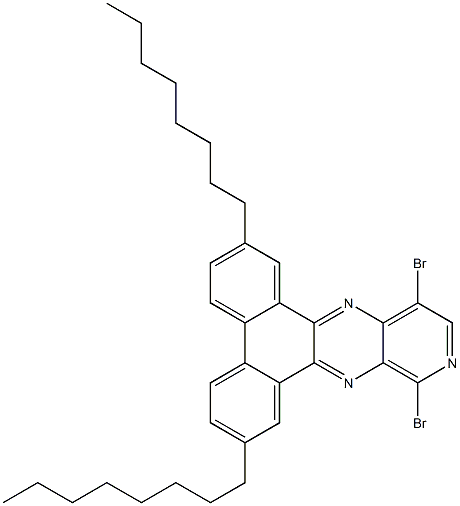 Dibenzo[f,h]pyrido[3,4-b]quinoxaline,10,13-dibromo-2,7-dioctyl- Structure