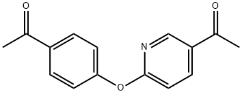 4-Acetyl-2-(4-acetylphenoxy) pyridine 化学構造式