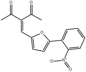 3-[[5-(2-nitrophenyl)furan-2-yl]methylidene]pentane-2,4-dione 结构式