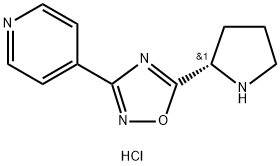 4-{5-[(2S)-2-pyrrolidinyl]-1,2,4-oxadiazol-3-yl}pyridine dihydrochloride 化学構造式