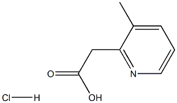 (3-メチル-2-ピリジニル)酢酸塩酸塩 化学構造式