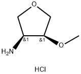 [cis-4-methoxytetrahydro-3-furanyl]amine hydrochloride Structure