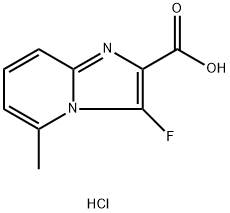 3-氟-5-甲基咪唑并[1,2-A]吡啶-2-羧酸盐酸盐,1609400-40-9,结构式