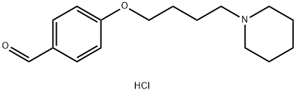 4-[4-(1-piperidinyl)butoxy]benzaldehyde hydrochloride Structure
