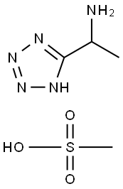 [1-(1H-tetrazol-5-yl)ethyl]amine methanesulfonate Struktur