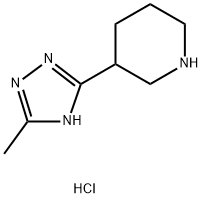 3-(5-甲基-1H-1,2,4-三唑-3-基)哌啶二盐酸盐,1609402-84-7,结构式