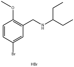 N-(5-bromo-2-methoxybenzyl)-3-pentanamine hydrobromide Struktur