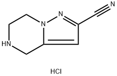 4,5,6,7-tetrahydropyrazolo[1,5-a]pyrazine-2-carbonitrile hydrochloride Struktur