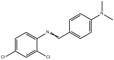 (2,4-dichlorophenyl)[4-(dimethylamino)benzylidene]amine 化学構造式