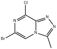 6-溴-8-氯-3-甲基-[1,2,4]三唑并[4,3-A]吡嗪, 1610045-39-0, 结构式
