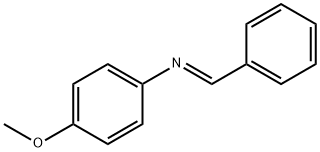 Benzenamine, 4-methoxy-N-(phenylmethylene)-, (E)- Structure
