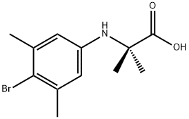 2-((4-溴-3,5-二甲基苯基)氨基)-2-甲基丙酸, 1613373-39-9, 结构式