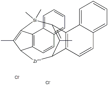 二甲基硅基双(2-甲基-4,5-苯并[A]茚基) 氯化锆, 161442-55-3, 结构式