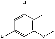5-bromo-1-chloro-2-iodo-3-methoxybenzene Struktur