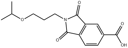 1,3-dioxo-2-[3-(propan-2-yloxy)propyl]-2,3-dihydro-1H-isoindole-5-carboxylic acid 化学構造式
