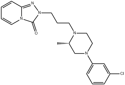 1,2,4-Triazolo[4,3-a]pyridin-3(2H)-one, 2-[3-[(2S)-4-(3-chlorophenyl)-2-methyl-1-piperazinyl]propyl]- Structure