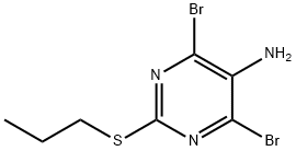 4,6-DIBROMO-2-(PROPYLTHIO)PYRIMIDIN-5-AMINE Structure