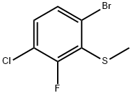 1-Bromo-4-chloro-3-fluoro-2-(methylsulfanyl)benzene Structure