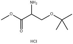 O-叔丁基-DL-丝氨酸甲酯盐酸盐 结构式