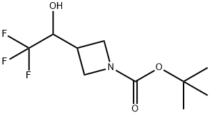 tert-butyl 3-(2,2,2-trifluoro-1-hydroxyethyl)azetidine-1-carboxylate Struktur