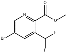 5-溴-3-(二氟甲基)吡啶甲酸甲酯, 1628915-68-3, 结构式