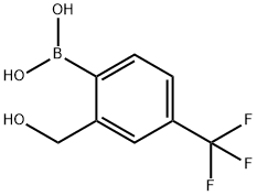 [2-(Hydroxymethyl)-4-(trifluoromethyl)phenyl]boronic acid,1629148-48-6,结构式