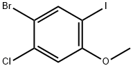 1-Bromo-2-chloro-5-iodo-4-methoxy-benzene Struktur