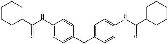 N,N'-[methylenebis(4,1-phenylene)]dicyclohexanecarboxamide Structure