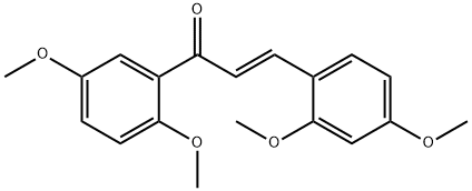 (2E)-3-(2,4-dimethoxyphenyl)-1-(2,5-dimethoxyphenyl)prop-2-en-1-one Struktur
