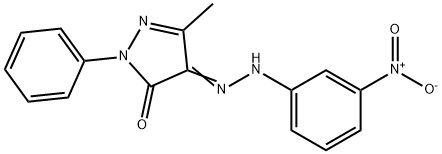 5-methyl-4-[(3-nitrophenyl)hydrazono]-2-phenyl-2,4-dihydro-3H-pyrazol-3-one Structure