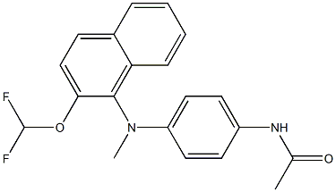 N-[4-[[2-(difluoromethoxy)naphthalen-1-yl]methylamino]phenyl]acetamide 结构式