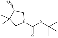 (4S)-4-アミノ-3,3-ジメチルピロリジン-1-カルボン酸TERT-ブチル 化学構造式
