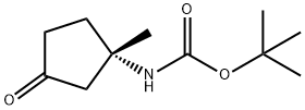 tert-butyl N-(1-methyl-3-oxocyclopentyl)carbamate, 1638744-43-0, 结构式
