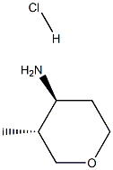 trans-3-Methyl-4-aminotetrahydropyran hydrochloride, 1638744-60-1, 结构式