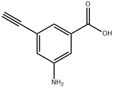 3-AMINO-5-ETHYNYLBENZOIC ACID 结构式