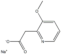 2-(3-メトキシピリジン-2-イル)酢酸ナトリウム 化学構造式