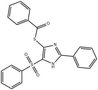 S-(2-phenyl-4-(phenylsulfonyl)-1H-imidazol-5-yl) benzothioate Structure