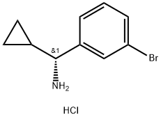 (1R)(3-BROMOPHENYL)CYCLOPROPYLMETHYLAMINE HYDROCHLORIDE 化学構造式